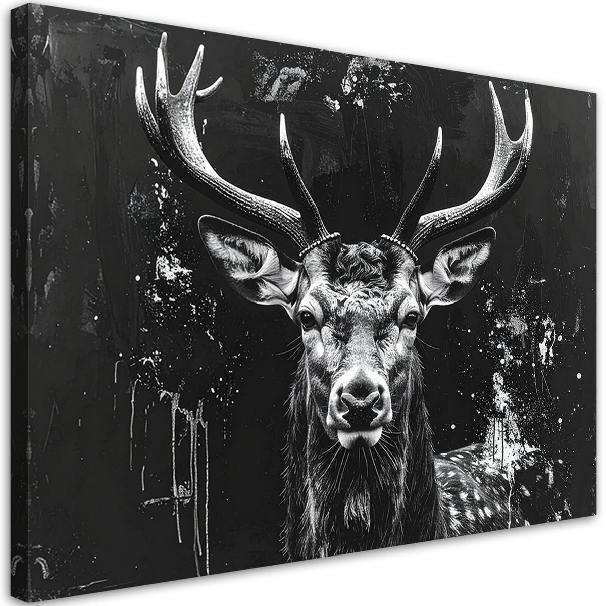 LEINWANDBILD Tiere 100x70cm - Schwarz, Textil (100/70cm) - Feeby