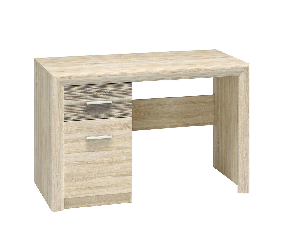 SCHREIBTISCH Castel Sonoma Eiche hell / Sonoma Eiche Trüffel 120 / 58 / 78cm - Trüffeleichefarben/Sonoma Eiche, Holz/Holzwerkstoff (58/120/78cm) - Feldmann-Wohnen