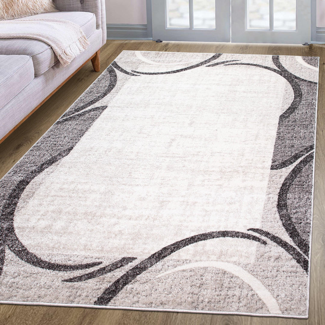 Thumbnail - Novel Webteppich, Creme, Kunststoff, Bordüre, rechteckig, 120x170 cm, Oeko-Tex® Standard 100, Oeko-Tex® Made IN Green, f...