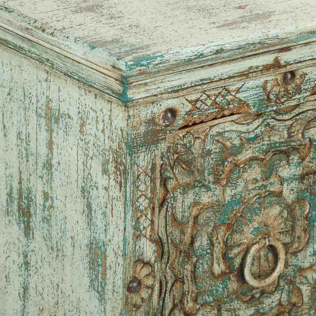 NACHTTISCH aus Holz, grün, 50x40x59cm - Multicolor, Holz (50/59/40cm) - Wanderlust