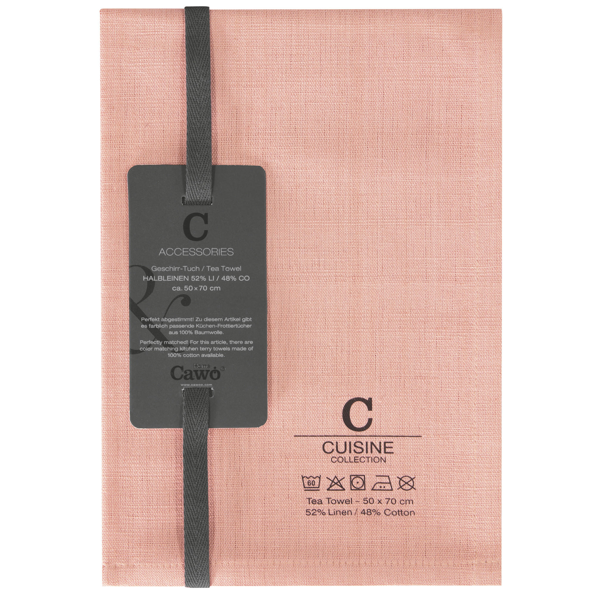 GESCHIRRTÜCHER CUISINE NATURE UNI 531 TAJINE - 20 - Rosa, Textil (50/70cm) - Cawoe