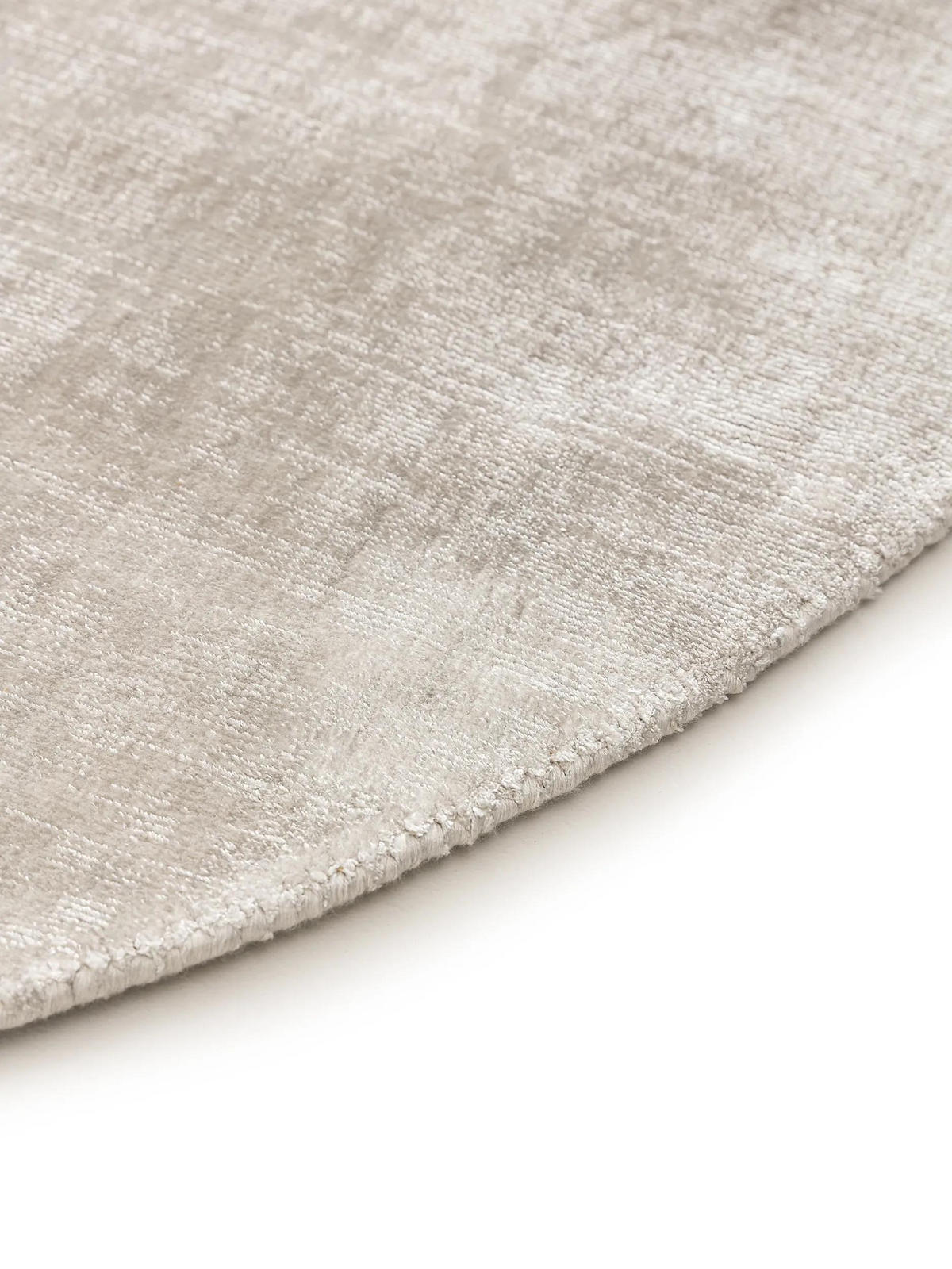 VISKOSETEPPICH OVAL Nova Hellgrau 150x230 cm - Hellgrau, Textil (150/230cm) - benuta Pure