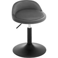 BARHOCKER Drehhocker, Samt, Dunkelgrau+Schwarz - Dunkelgrau/Schwarz, Textil/Metall (38.5/49.5/43cm) - Woltu