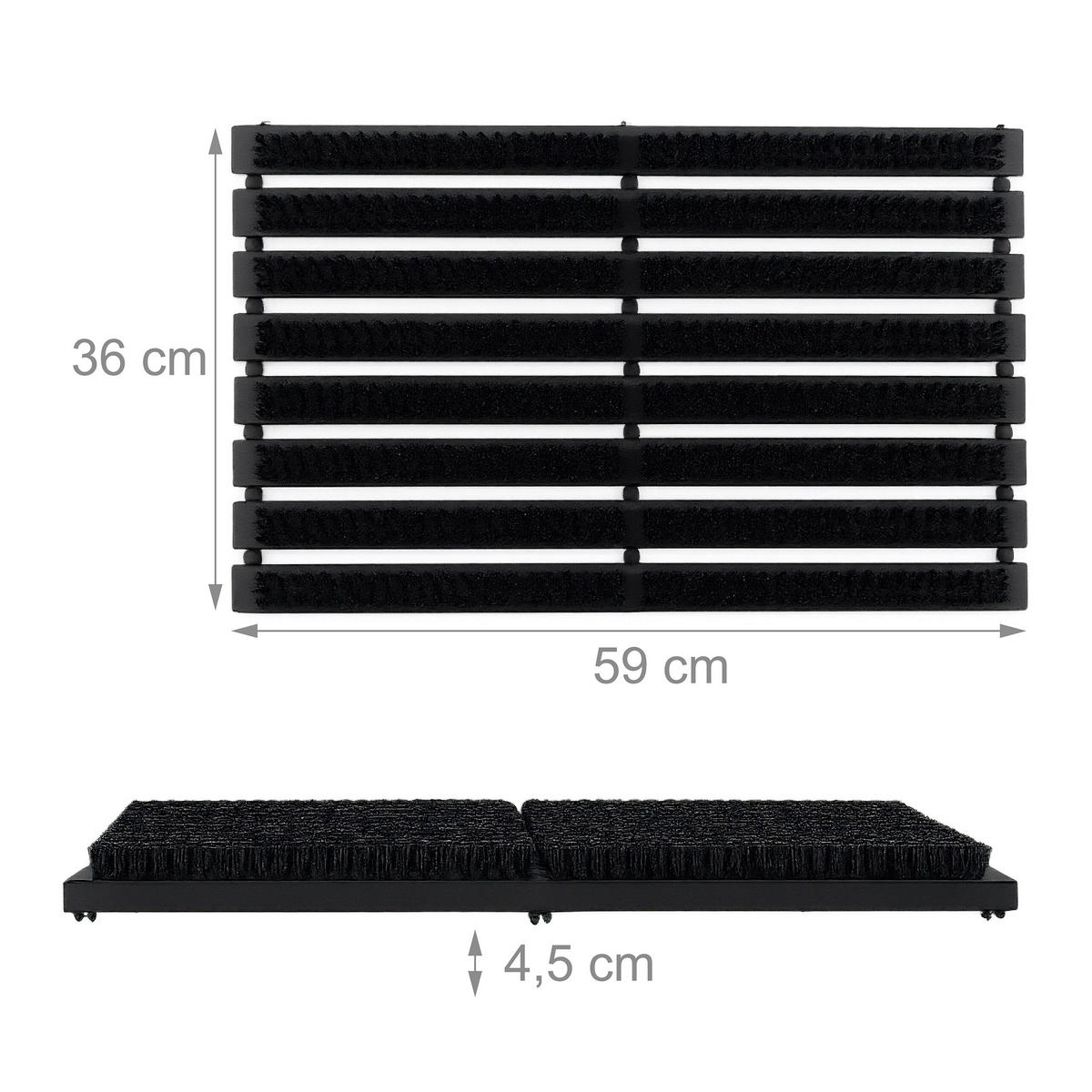 ŠKRABKA na obuv - černá, kov/dřevo (59/4.5/36cm) - Relaxdays