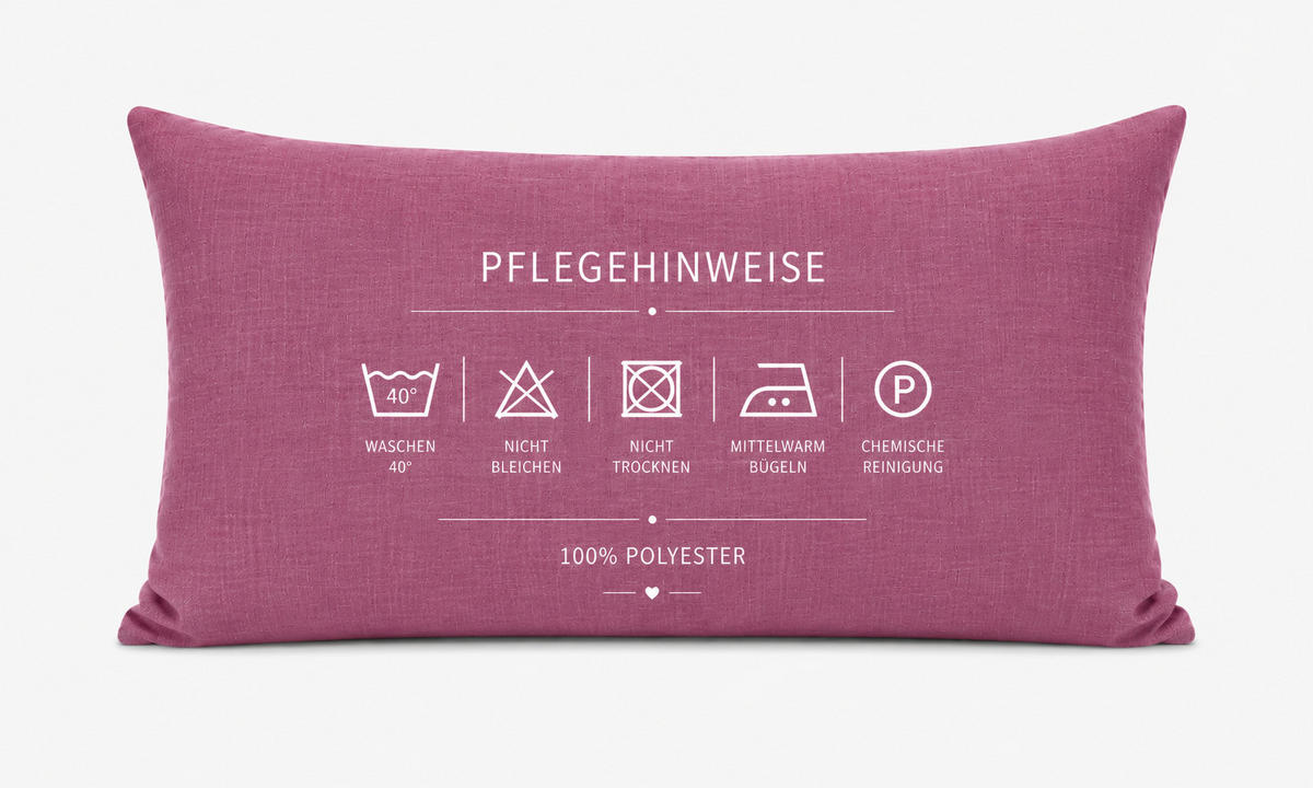 KISSENBEZUG Leinenoptik 30/50 cm Flieder - Flieder, Textil (30/50cm) - TiborTex