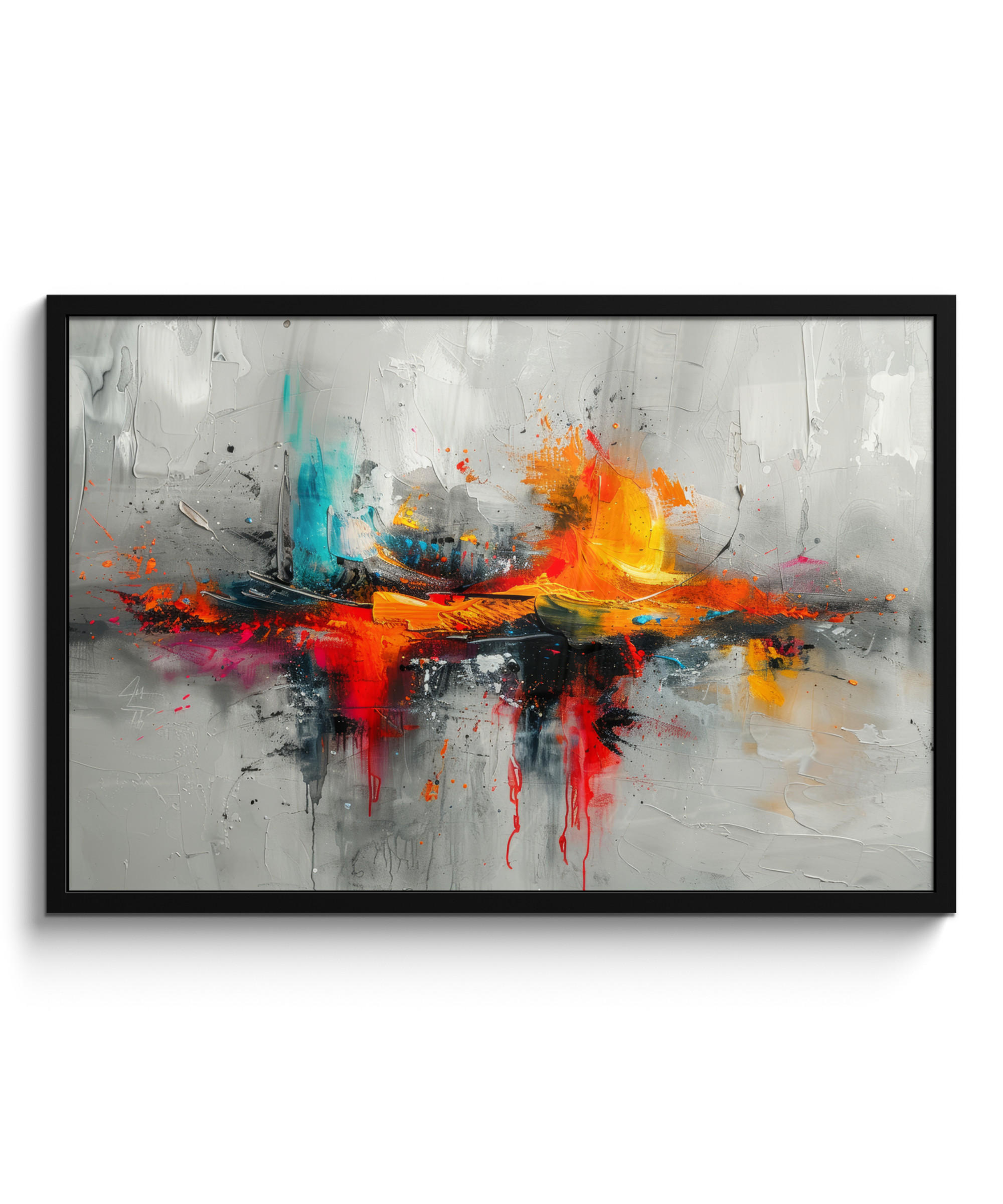 MuchoWow Poster Hellgrau 90x60 cm