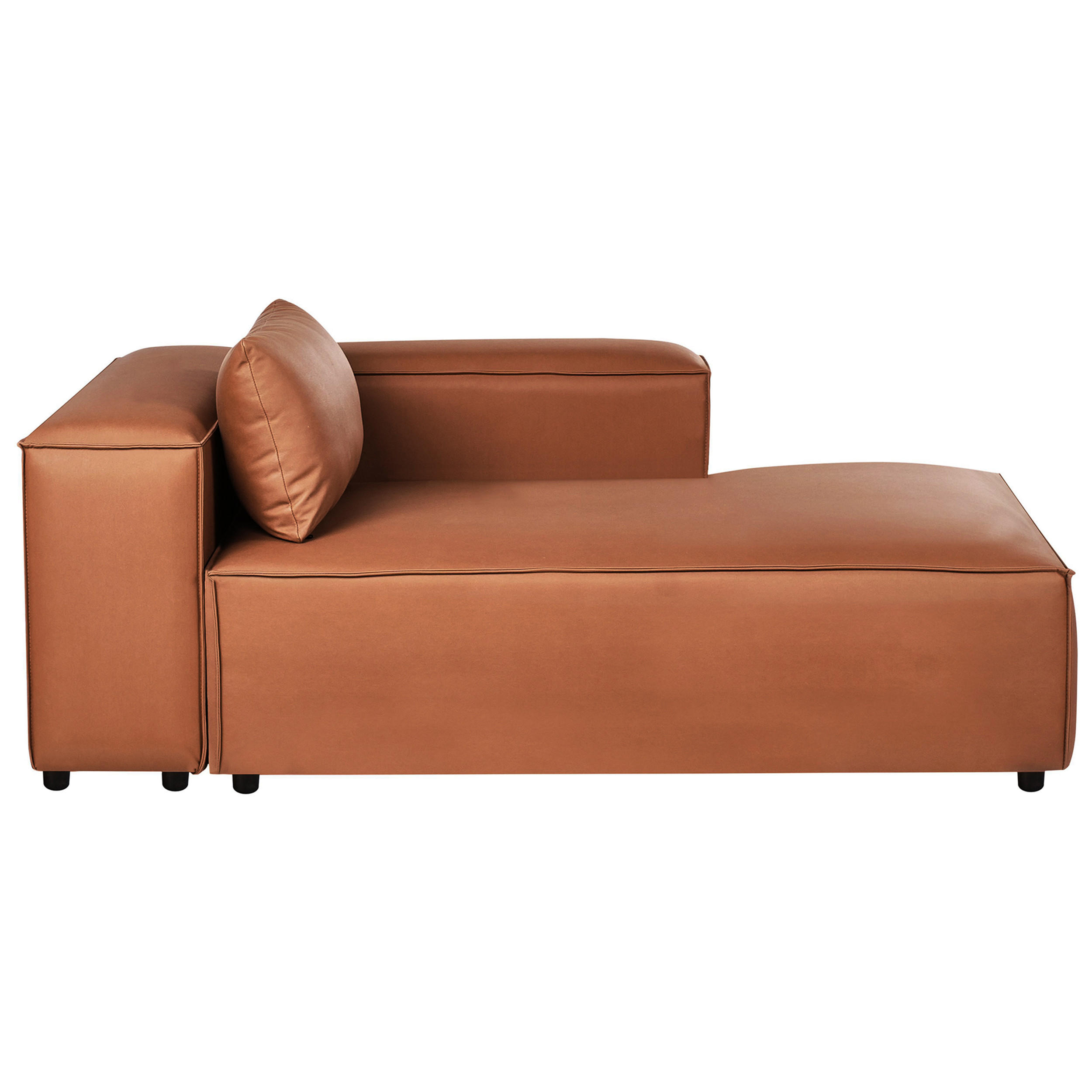 Beliani Chaiselongue-Linksseitige Gold 121x70x184 cm