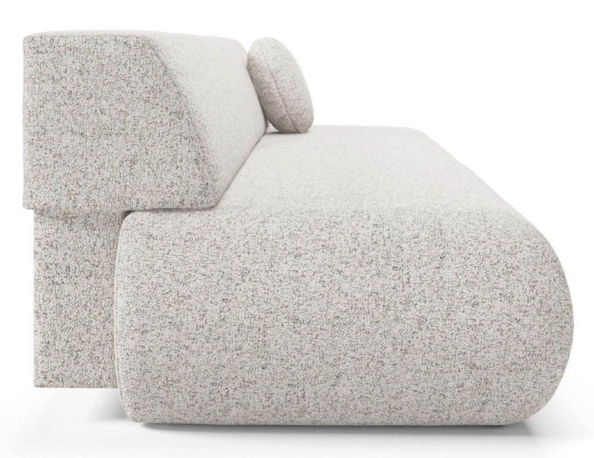 SITZSOFA Beige PENTI Schlaffunktion PUENTE Stoff - Beige, Textil (214/74/100cm) - Sepro Meble