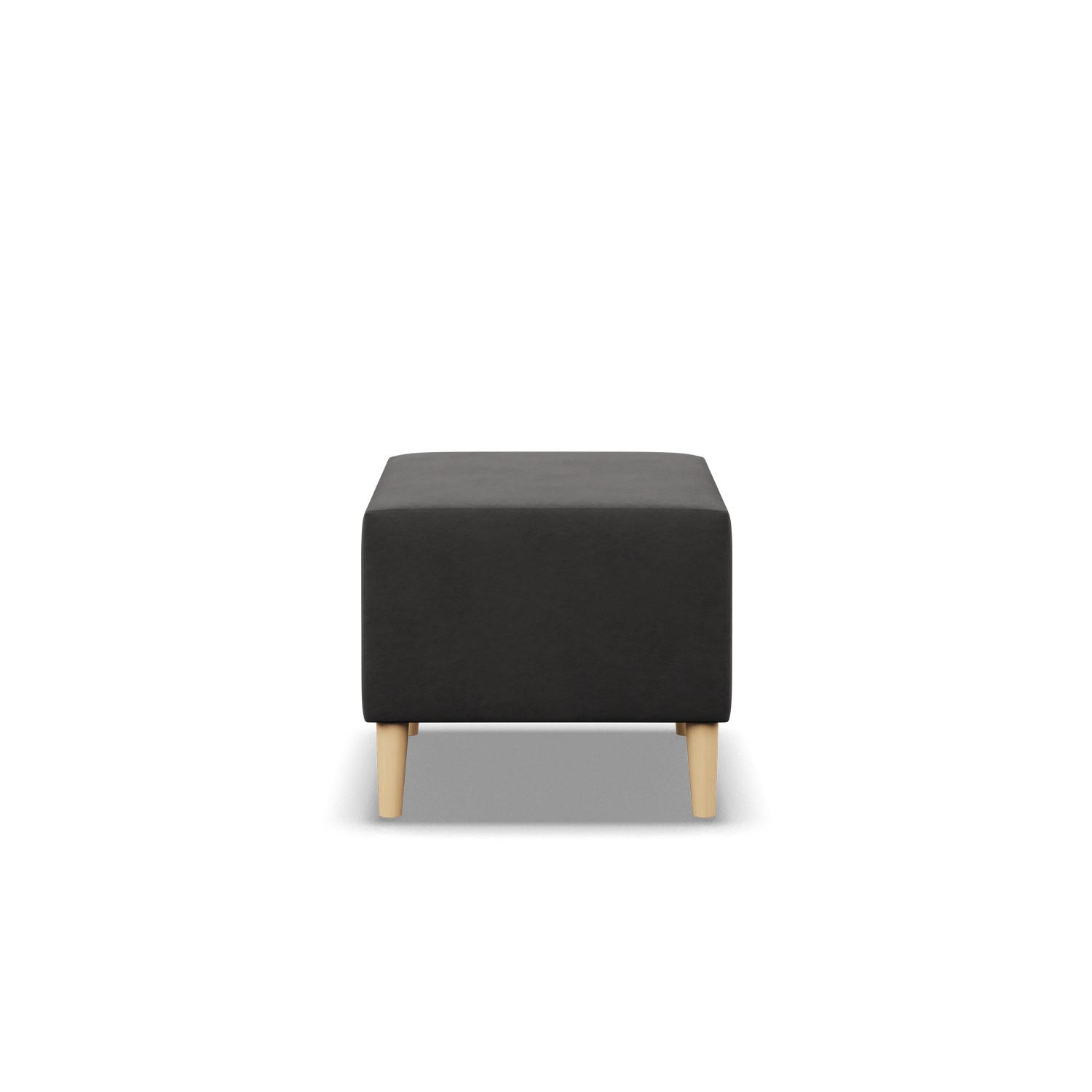 SITZPOUF 50 X 50 BLANK, Grau - Grau, Textil (51/40/51cm)