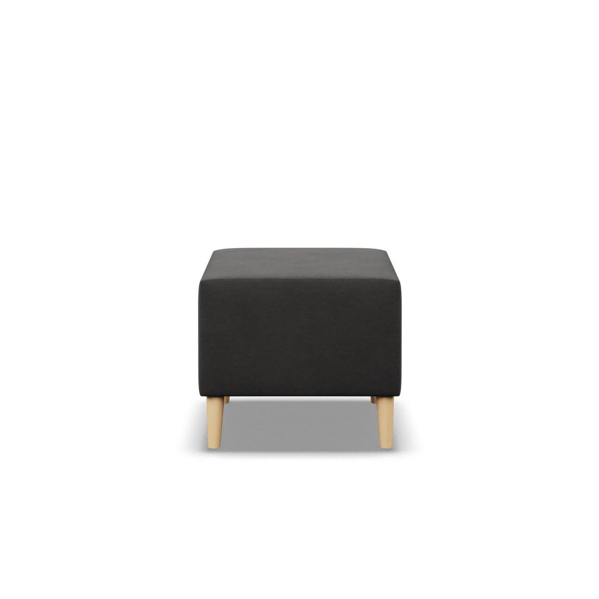 SITZPOUF 50 X 50 BLANK, Grau - Grau, Textil (51/40/51cm)