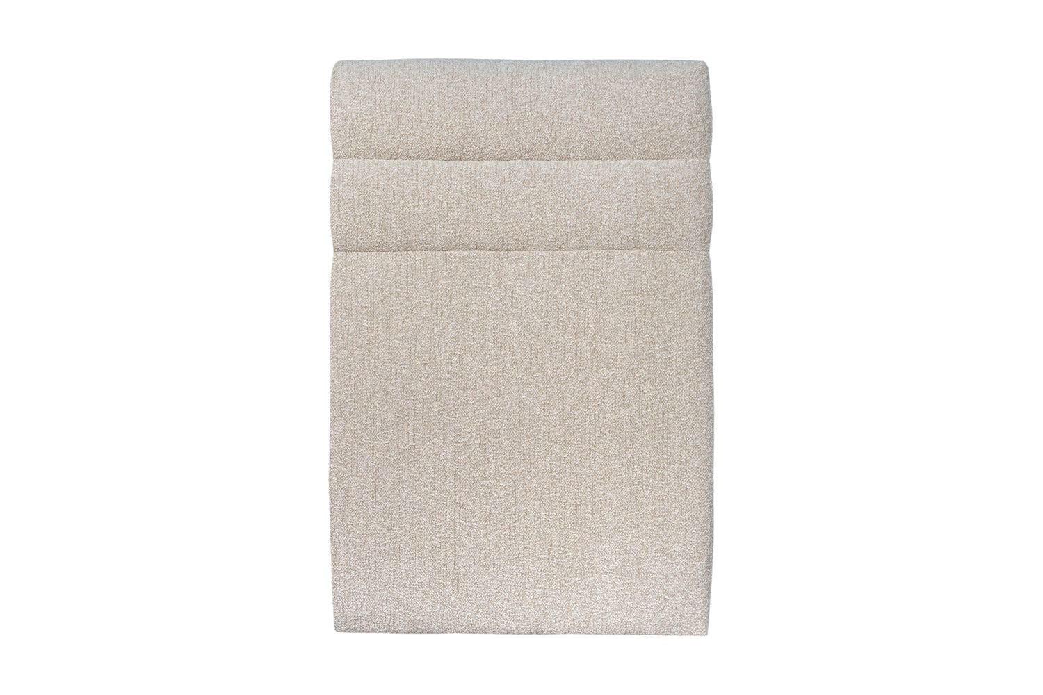 KOPFTEIL Modell Linien – Hellbeiger Bouclé-Stoff 90 cm - Beige, Holz (90/120/10cm) - Sommeil de Plomb