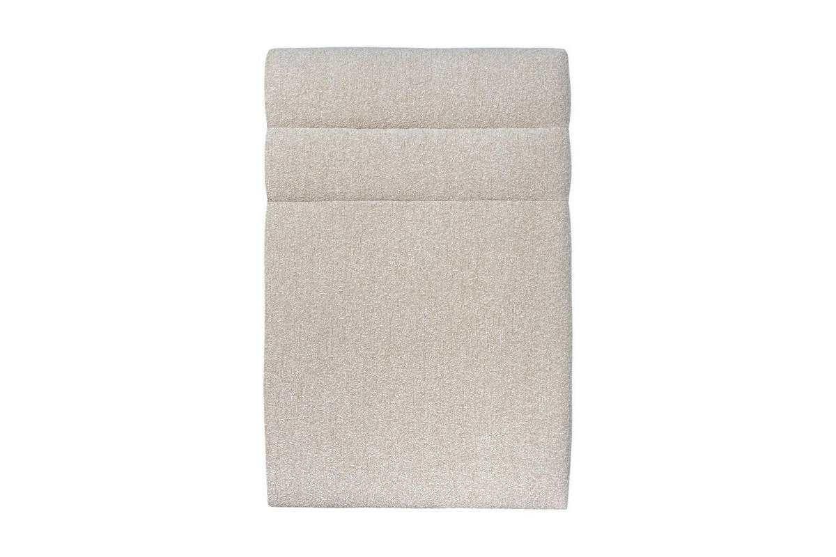 KOPFTEIL Modell Linien – Hellbeiger Bouclé-Stoff 90 cm - Beige, Holz (90/120/10cm) - Sommeil de Plomb