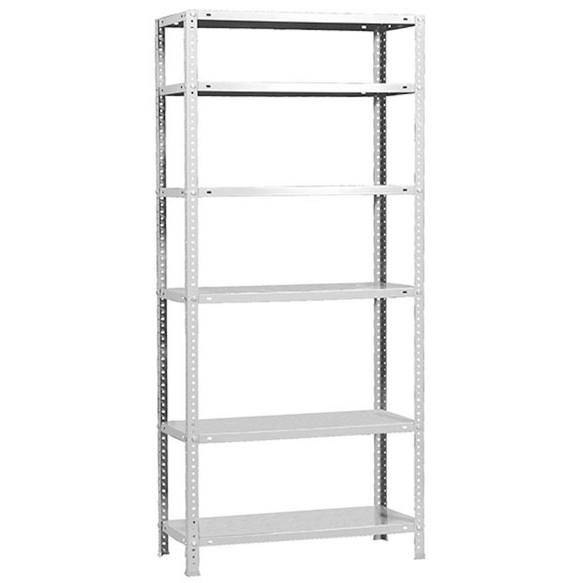 SCHRAUBREGAL PANDA TALL | HxBxT 200x90x30cm | 6 Fachböden | Fachlast 100kg | Weiß - Weiß, Metall (90/200/30cm) - PROREGAL