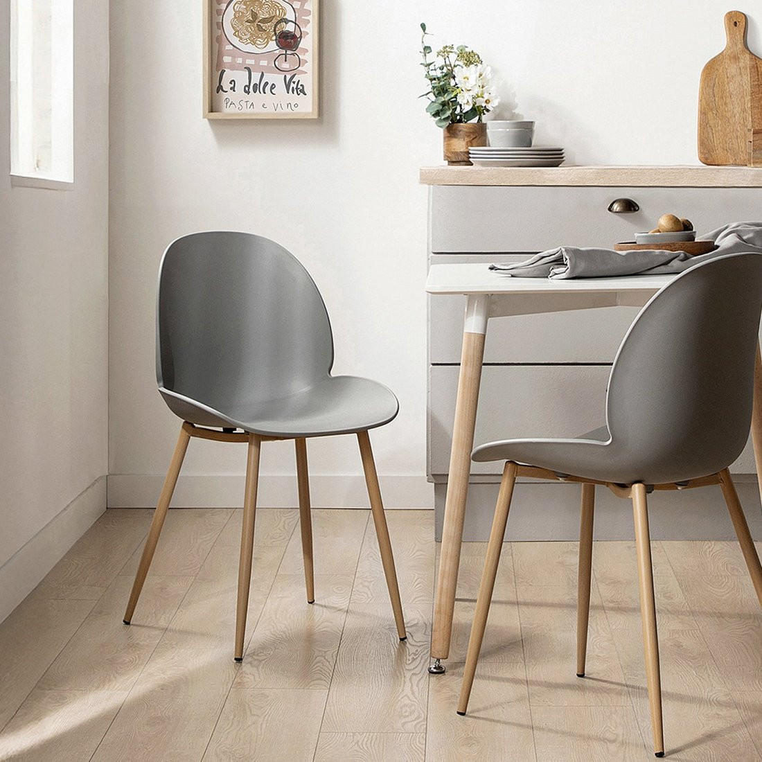 STUHL FÜR DRAUSSEN Ceilan Grau 49 cm x 83 cm - Grau, Kunststoff (49/83/52cm)