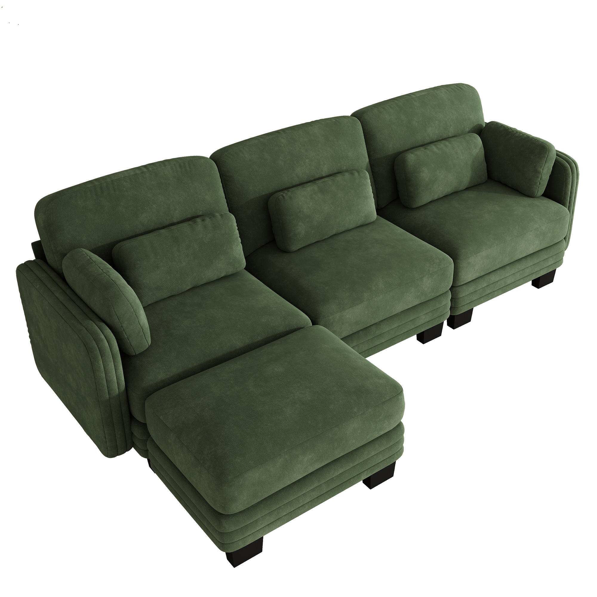 ComfortXL Ecksofa Grün 253x143 cm