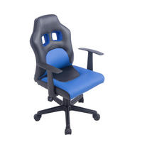 BÜROSTUHL Funny, Kunstleder Schwarz/Blau - Blau, Kunststoff/Textil (56/93/59cm) - TPFLiving