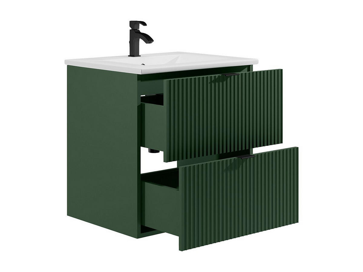 EINZELWASCHTISCH - 60cm x 47cm - MDF - grün - ZEVINI - Grün, Holz (60/60/47cm) - Vente-Unique