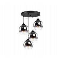 PENDELLEUCHTE MASUR - Transparent/Anthrazit, Glas/Metall (35/35/80cm) - kiki design