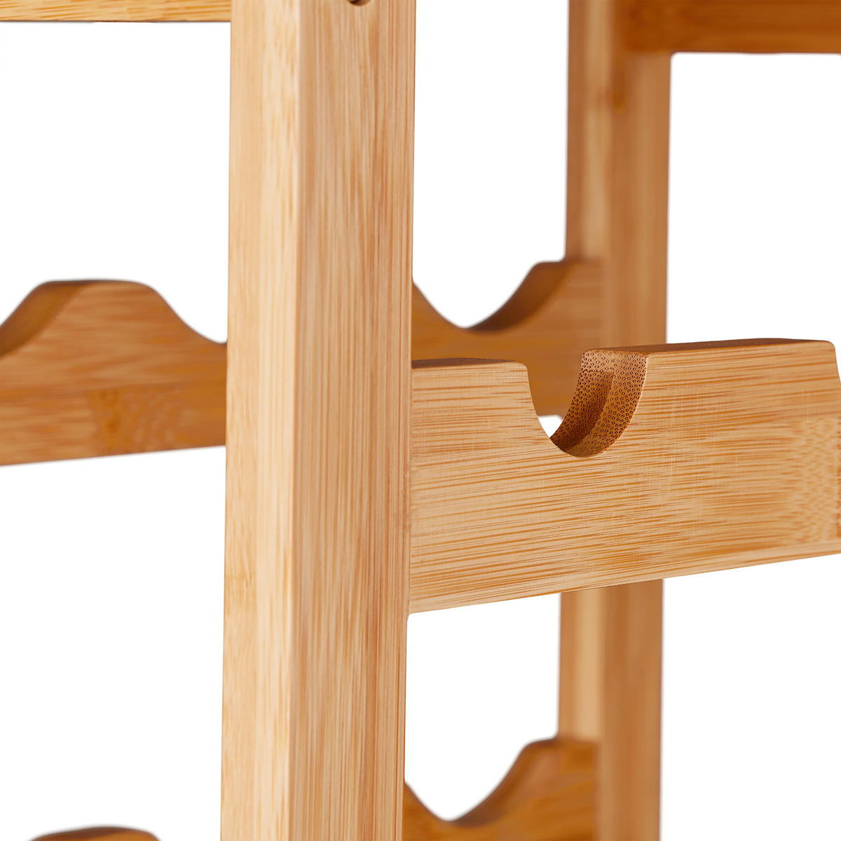 WEINREGAL - Hellbraun, Holz (47/94/29cm) - Relaxdays