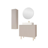 BADMÖBEL-SET Nubia II - Kaschmir/Goldfarben, Holzwerkstoff/Metall (87/79/45cm) - MIRJAN24