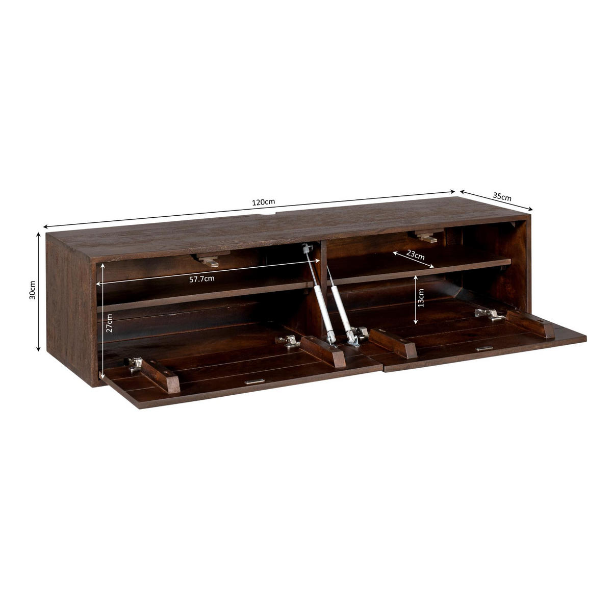 TV-MÖBEL Vision Braun 30/120/35 cm - Braun, Holz (120/35/30cm) - Starfurn