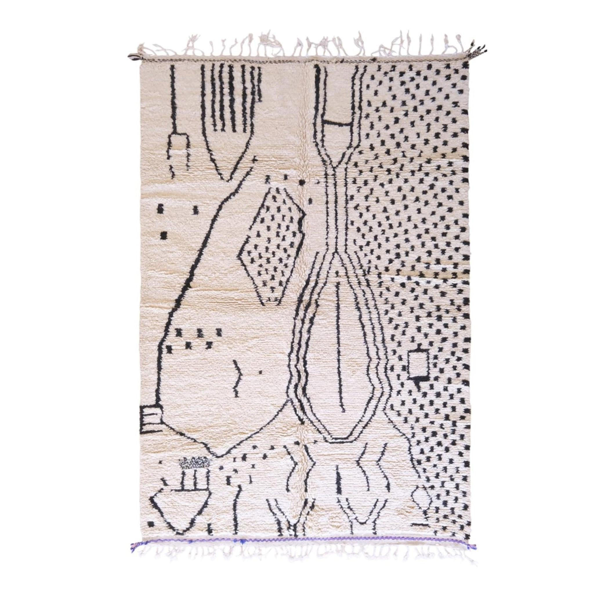 BERBERTEPPICH raffiniert und modern aus reiner Wolle 200x 300 cm - Schwarz, Naturmaterialien (200/300cm) - AFK Living