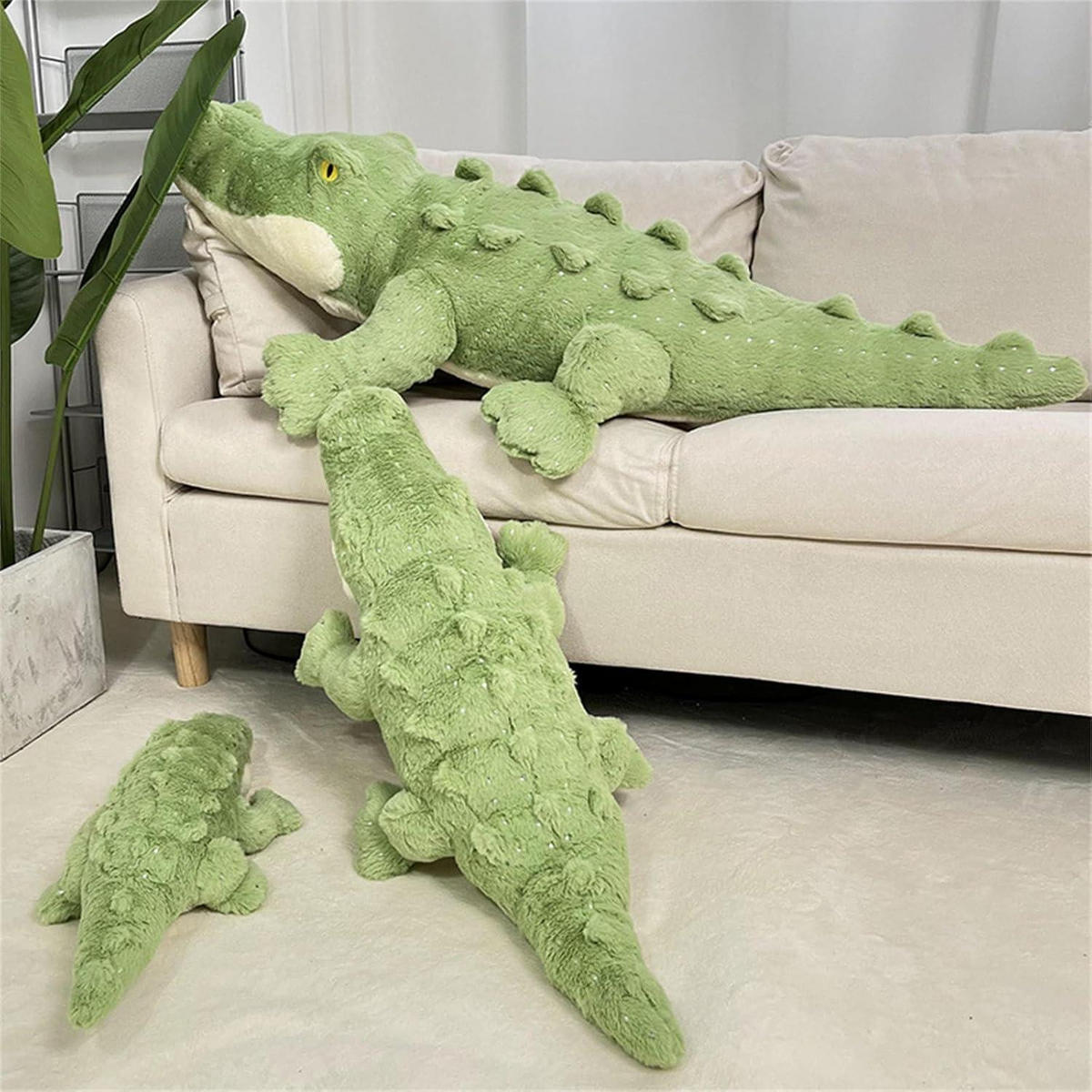 STOFFTIER Krokodil 55 cm - Grün, Textil (15/55cm)