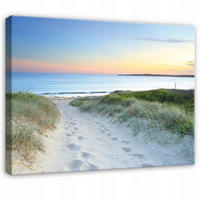 LEINWANDBILD Strand Meer Blau 60x40 cm - Multicolor, Holzwerkstoff (60/40cm) - Wallarena