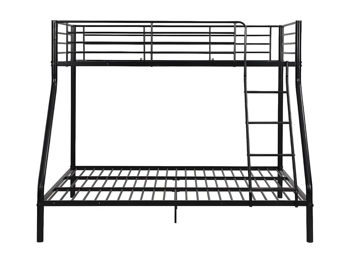 ETAGENBETT - 90 & 140 x 190 cm - Stahl - Schwarz - ELEVATIO IV - Schwarz, Metall - Vente-Unique