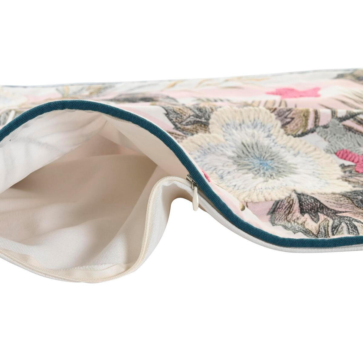 KISSENBEZUG Rosa grün Tropical (50 x 1 x 50 cm) - Multicolor, Textil (50/50cm) - DKD Home Decor