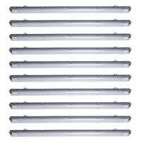 LED DECKENLEUCHTE Weiß 10er Set L 156 cm - Weiß, Kunststoff (156/11.2/6.3cm)