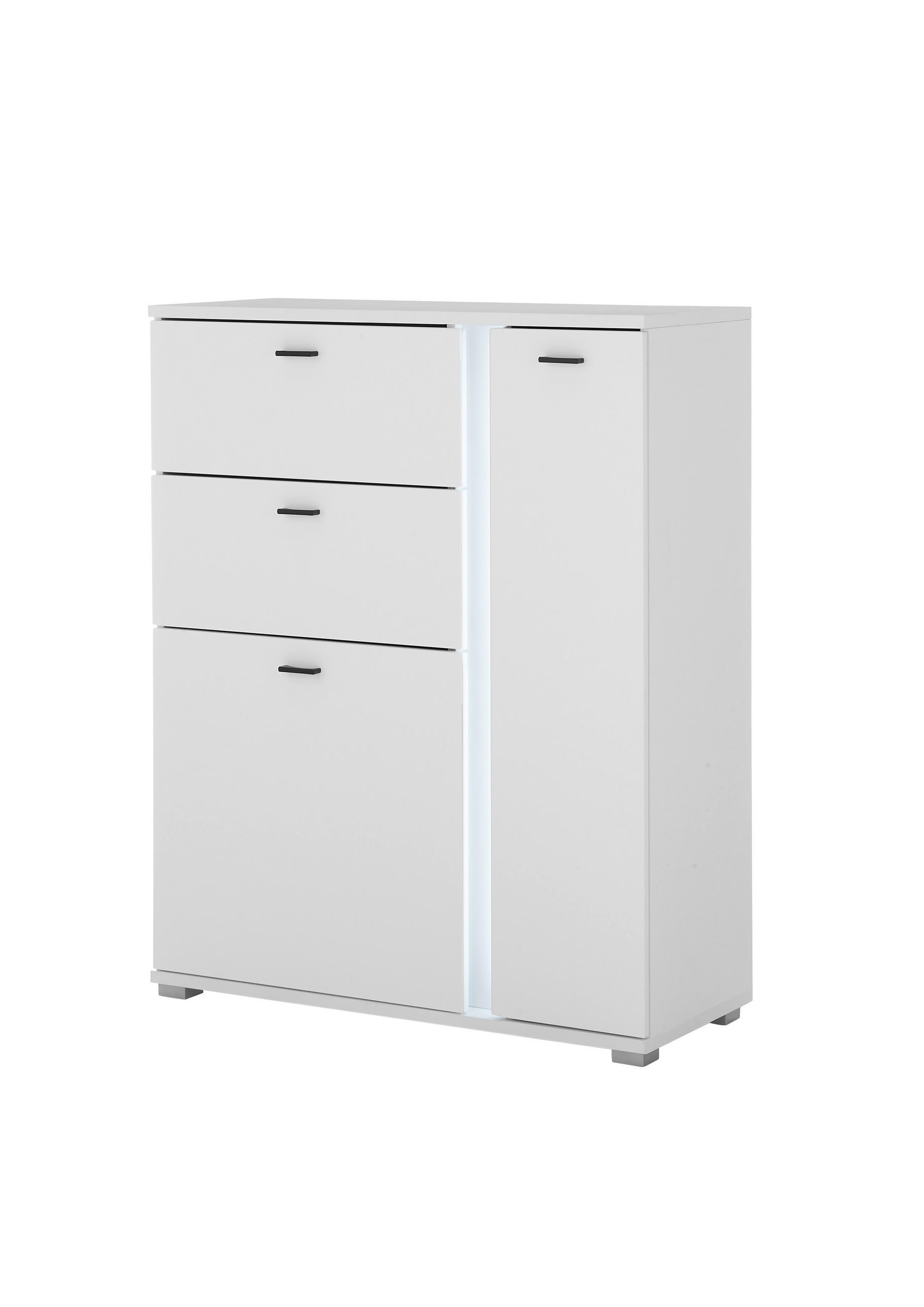 HIGHBOARD M19 Weiß Matt 100/125/42 cm - Weiß, Holzwerkstoff (100/125/42cm) - Livojo