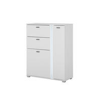 HIGHBOARD M19 Weiß Matt 100/125/42 cm - Weiß, Holzwerkstoff (100/125/42cm) - Livojo