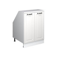 KUCHYNSKÁ SKRIŇA PRE ŠIKMÉ STRECHY R-Line Biely vidiecky dom 60 cm s 2 dverami, korpus skrine hĺbka 60 cm - biela, kompozitné drevo (60/83.8/60cm) - Vicco