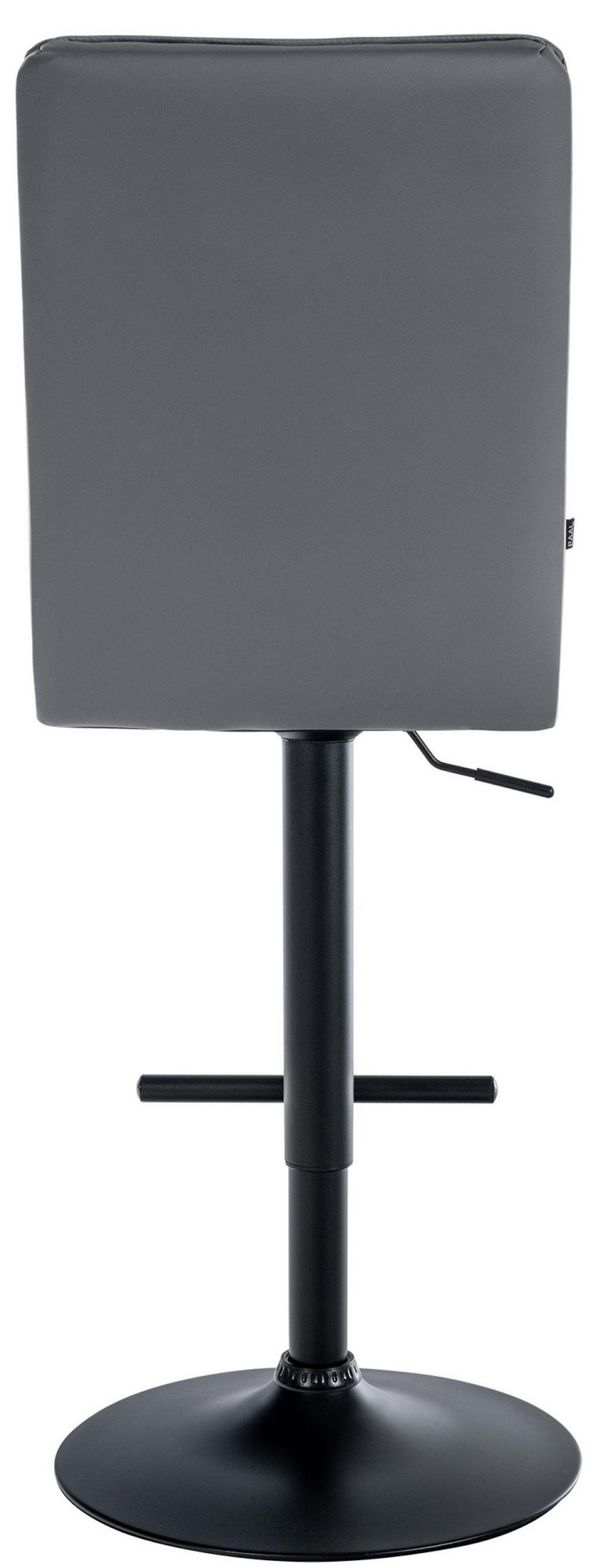 BARHOCKER Lederlook grau - Schwarz/Grau, Textil/Metall (45/112/54cm) - CLP