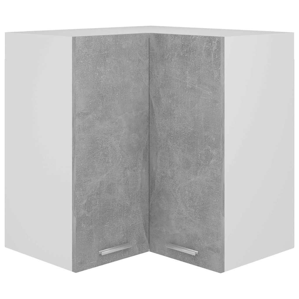ECKHÄNGESCHRANK Betongrau 57/57/60 Cm Holzwerkstoff - Grau, Holzwerkstoff (57/60/57cm) - vidaXL