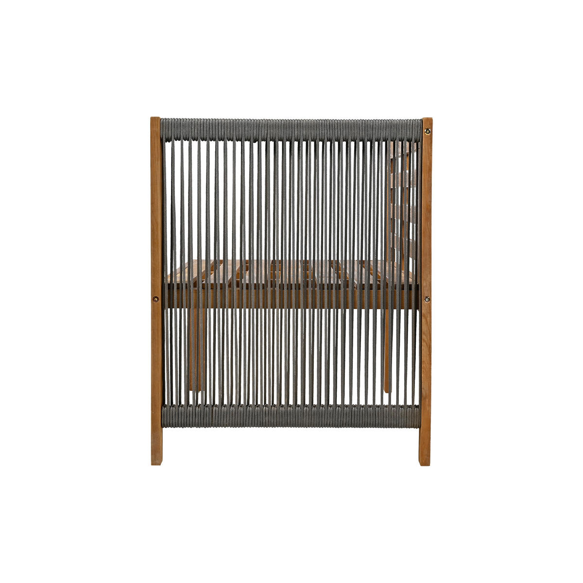 GARTENSET 195x57x71cm grau aus Akazie, handgewebt, 7-teilig - Grau, Textil - Modfu