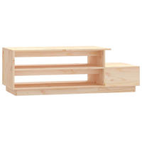 COUCHTISCH 120x50x40,5 cm Massivholz Kiefer - Braun, Holz (120/50/40.5cm) - furnicato
