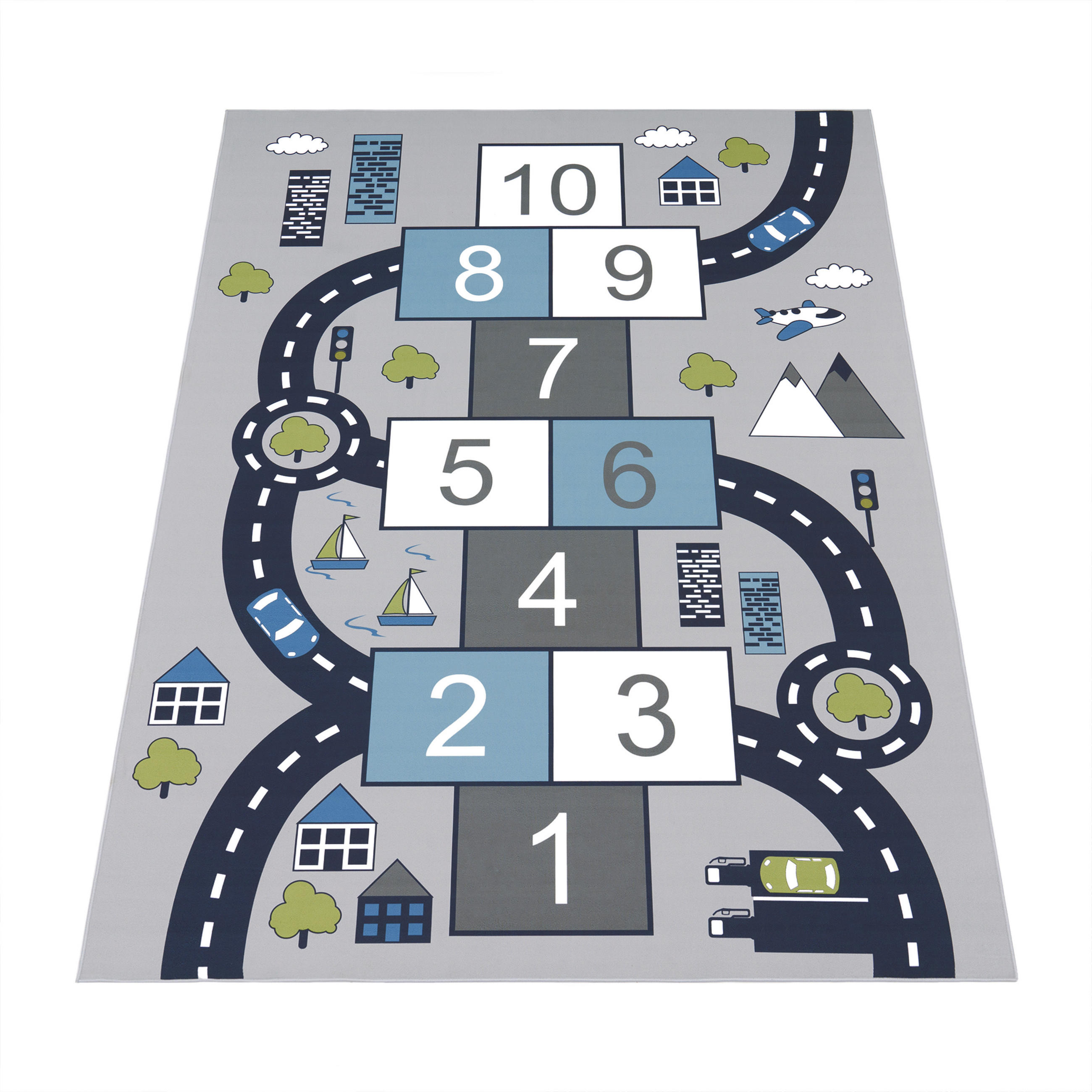 Paco Home Kinderteppich Grau 200x200 cm