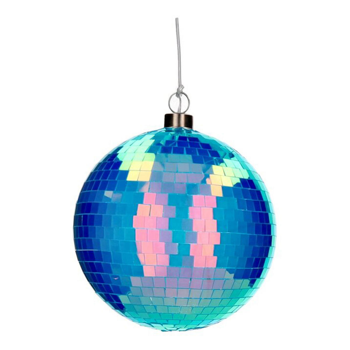 WEIHNACHTSKUGEL LED Disco, Glas / Polyester, Neon Blau, Ø 15 cm - Blau, Glas (15/15/15cm) - Gift Company