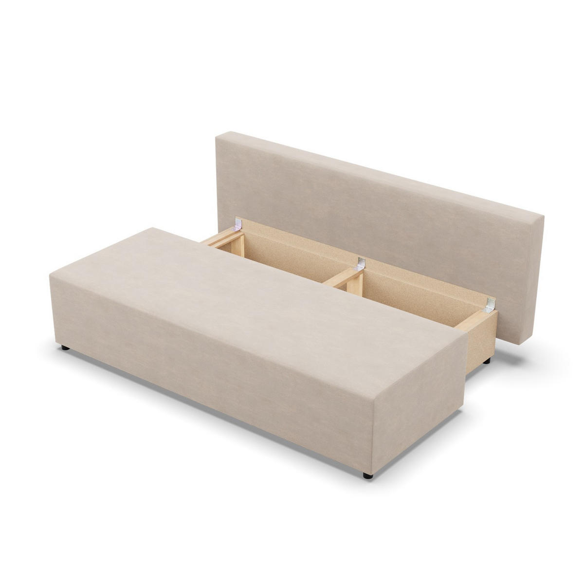 SOFA 3-SITZER MIT SCHLAFFUNKTION FERMO Beige - Beige, Textil (92/95/191cm) - Mebligo