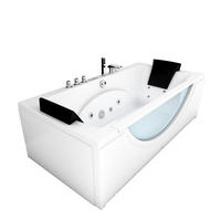 WHIRLPOOL Badewanne Eckwanne Wanne W81H-C-SC 180x90cm - Weiß, Glas/Kunststoff (90/55/180cm) - AcquaVapore by Sandra Jentho