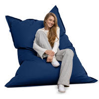 SITZSACK XXL Caree königsblau, 140x180cm groß für Outdoor - Blau/Dunkelblau, Textil (180/140/30cm) - Bruni