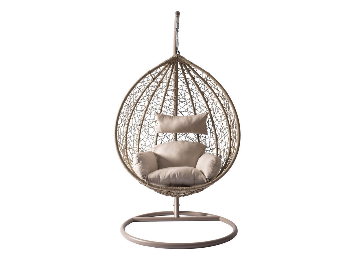 HÄNGESESSEL Savona - Beige, Metall (106/195/105cm) - MIRJAN24