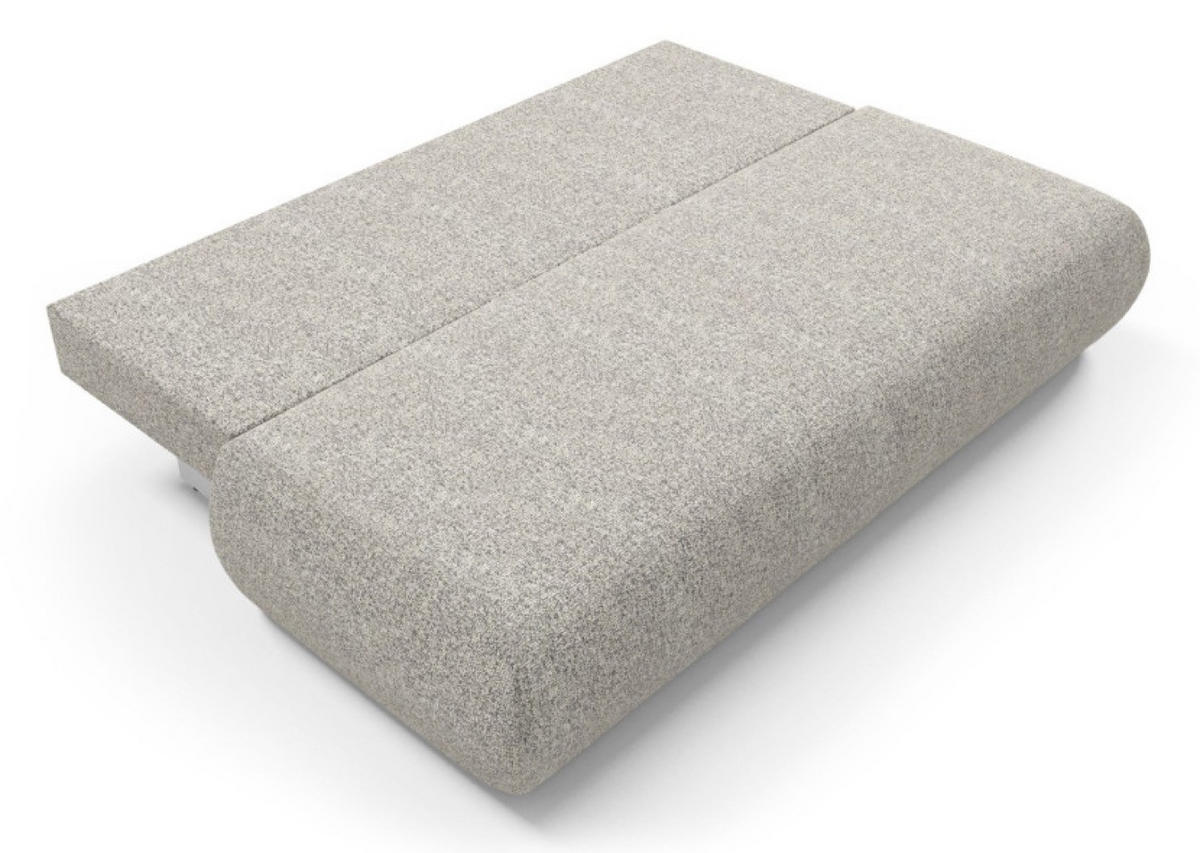 SOFA Szarobeige PENTI Mit Schlaffunktion Bezogene PUENTE - Grau, Textil (214/74/100cm) - Sepro Meble