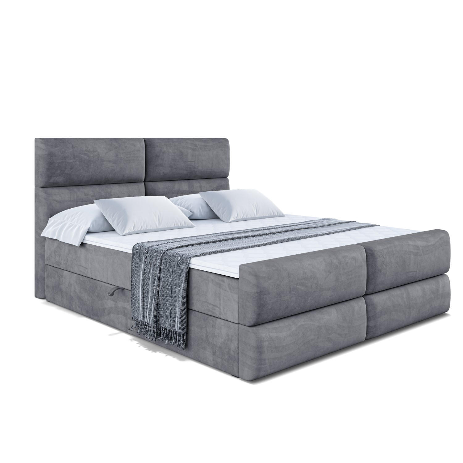 BOXBETT BOXI3-Z - 160x200 cm - H3 - Dunkelgrau - Dunkelgrau, Holzwerkstoff (160/200cm) - ALTDECOR