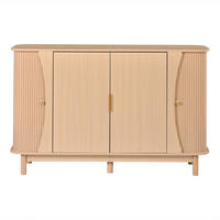 SIDEBOARD 140cm mit geschwungenen Kanten & 2 Türen - Naturfarben, Holzwerkstoff (140/88/40cm) - Urban Meuble