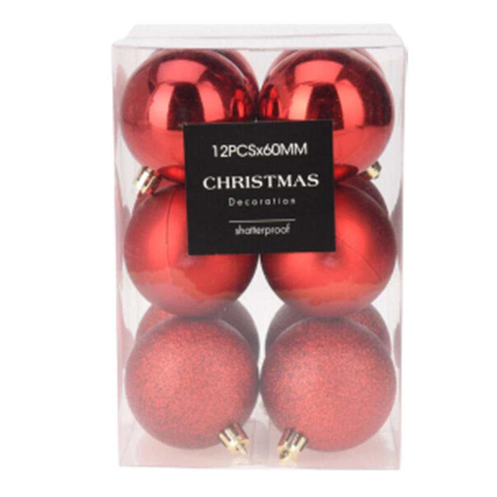 CHRISTBAUMKUGEL Santa Lila Rot 6/6/6 cm Kunstoff - Rot, Kunststoff (6/6/6cm) - Mondex