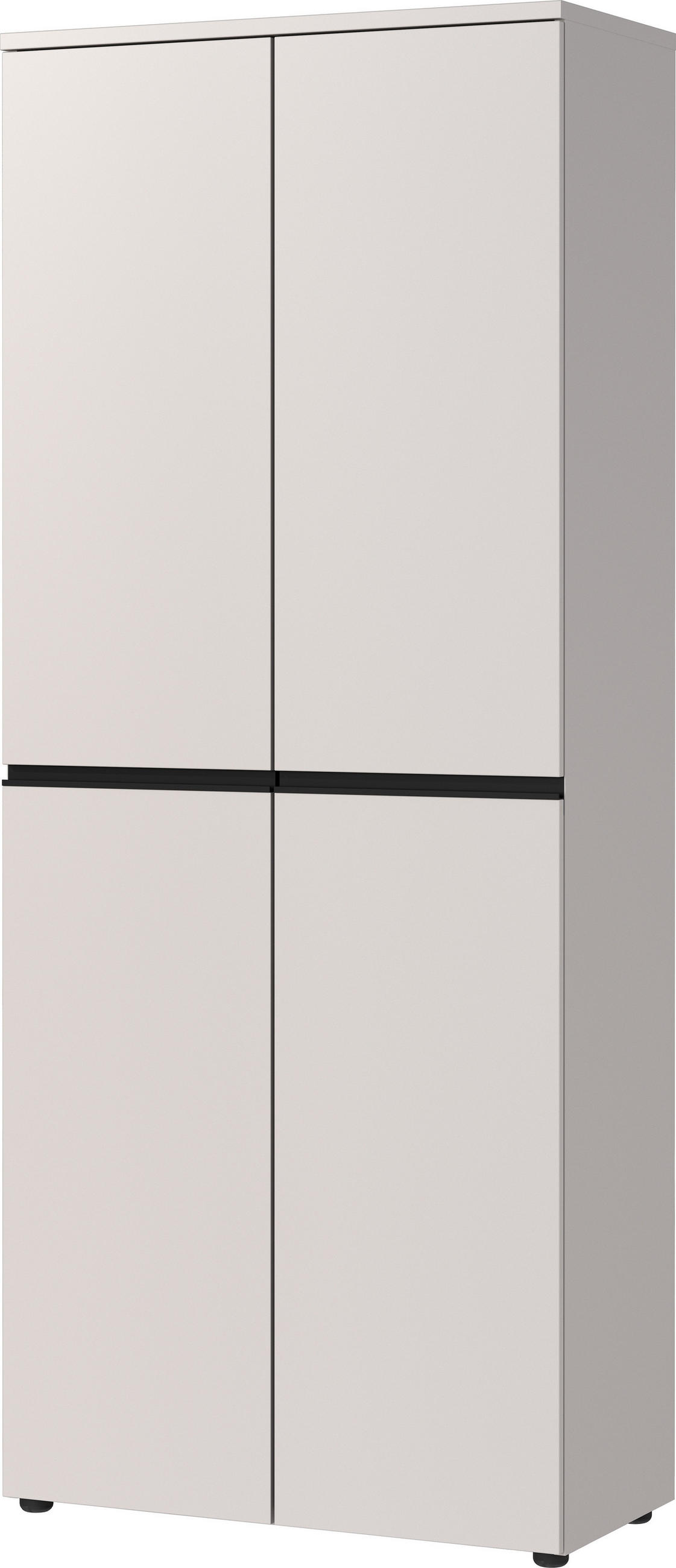 AKTENSCHRANK STUTTGART, 197 cm hoch, 5 Ordnerhöhen, Soft-Close Greige - Beige, Holzwerkstoff (81/197/40cm) - KADIMA DESIGN