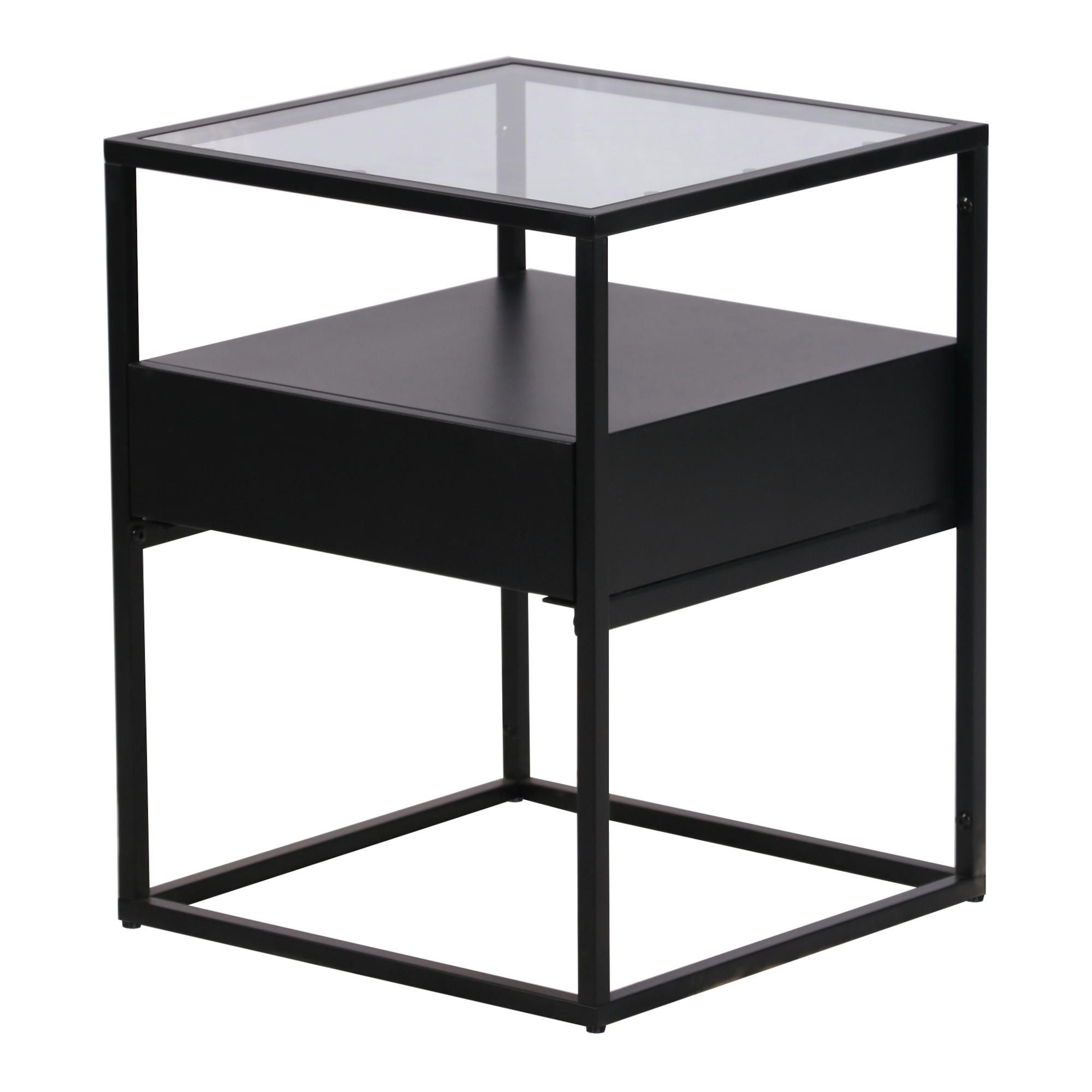 BEISTELLTISCH Vissenbjerg - Schwarz, Metall (40/40/51cm) - [en.casa]